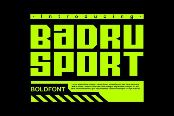 Badru Sport: A Bold Font for Dynamic Design Projects