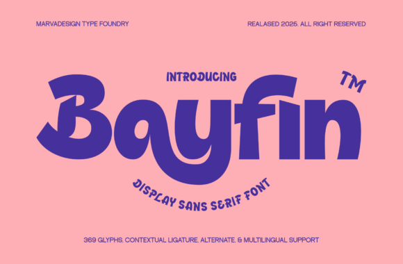 Bayfin: A Bold and Playful Typeface for Modern Design Needs