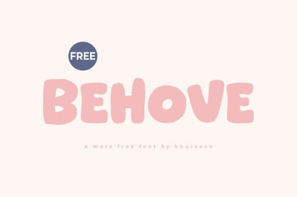 Behove: A Modern and Cute Display Font for Creative Design Projects