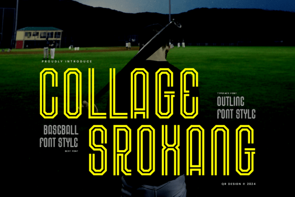 Collage Sroxang: A Bold Font for Sporty Style