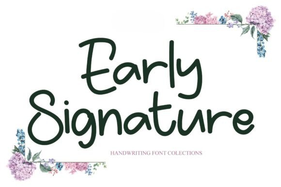 Early Signature: A Modern Display Font for Dynamic Design Workflows