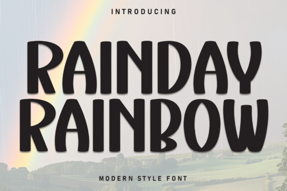 Rainday Rainbow: A Cheerful Font for Playful Design Projects