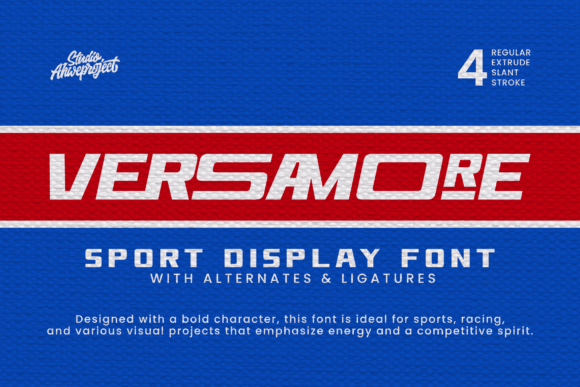 Versamore: The Bold Sport Display Font for Dynamic Designs